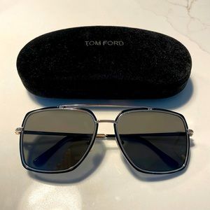 Tom Ford Black and Silver Sunglasses